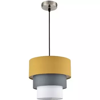 Подвесной светильник Lumion Ilaida 8038/1 никель/желтый/серый/белый, металл/текстиль Е27 60W 220V