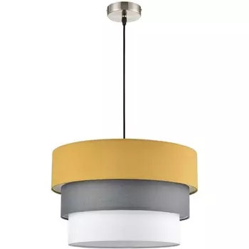Подвесной светильник Lumion Ilaida 8038/3 никель/желтый/серый/белый, металл/текстиль Е27 3*60W 220V
