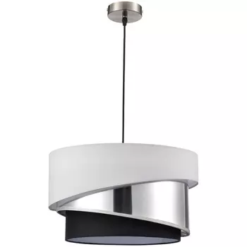 Подвесной светильник Lumion Indira 8040/3 никель/белый/серебро/черный, металл/текстиль Е27 3*60W 220V