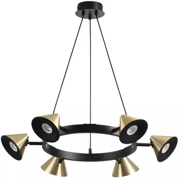 Подвесной светильник Lumion Lamina 8233/6 черный/золото, металл GU10 6*35W 220V