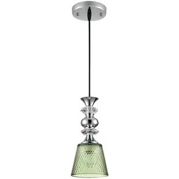 Подвесной светильник Lumion Manola 8047/1А хром/зеленый металл/стекло E27 1*60W 220V