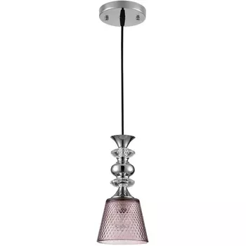 Подвесной светильник Lumion Manola 8048/1А хром/розовый металл/стекло E27 1*60W 220V