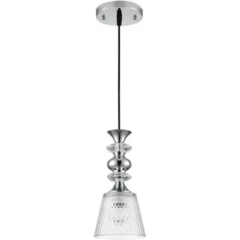 Подвесной светильник Lumion Manola 8049/1А хром/прозрачный металл/стекло E27 1*60W 220V