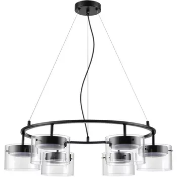 Подвесной светильник Lumion Natalina 8232/6 черный/прозрачный, металл/стекло LED GX70 6*10W 220V