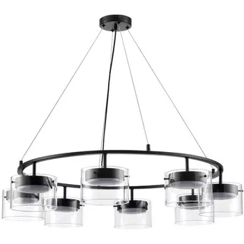 Подвесной светильник Lumion Natalina 8232/8 черный/прозрачный, металл/стекло LED GX70 8*10W 220V
