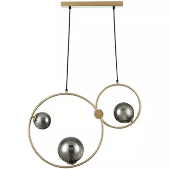 Подвесной светильник Lumion Ornato 8036/3 шампань/дымчатый, металл/стекло G9 3*35W 220V шарики