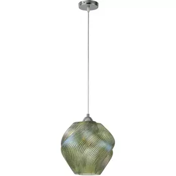 Подвесной светильник Lumion Tide 8289/1A хром/зеленый, металл/стекло E27 1*60W 220V