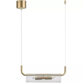 Подвесной светильник Lumion Toronto 6560/2 золотой/прозрачный/металл/стекло G9 2*20W 220V