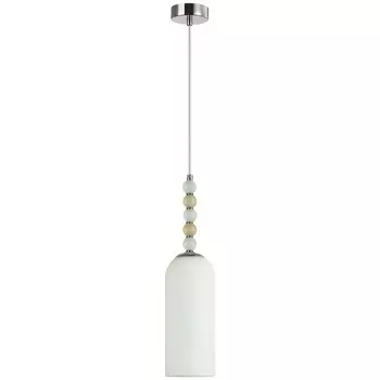 Подвесной светильник Lumion Tracy 8271/1A хром/голубой/желтый/белый, металл/стекло Е14 1*40W 220V