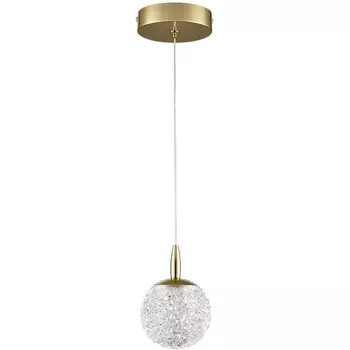 Подвесной светильник Lumion Trino 8080/1A золото/прозрачный металл/акрил LED 1*3W 220V в форме шара