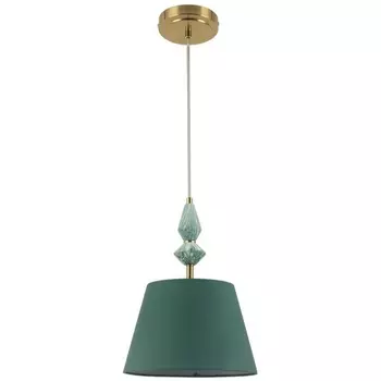 Подвесной светильник Lumion Vermont 8275/1A латунь/зеленый, металл/керамика/ткань Е14 1*40W 220V