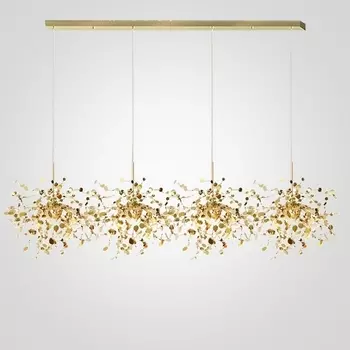 Подвесной светильник (люстра) Tezani Argent Suspension Linear Gold 4L 140 ImperiumLoft 40.2060-4 (177955-22)
