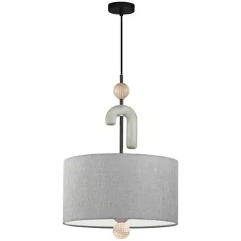 Подвесной светильник Odeon Light Bagel 5410/3 черный матов./серый/металл/полирезин/ткань E14 3*40W