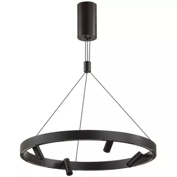 Подвесной светильник Odeon Light Beveren 6683/77L брашир.черный/металл/акрил IP20 LED 77W 6930Лм 3000K