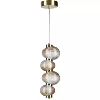 Подвесной светильник Odeon Light Bruco 5095/17L латунный/янтарный градиент/металл/стекло LED 17W 4000K