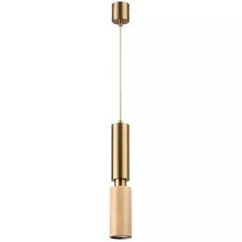 Подвесной светильник Odeon Light Caucho 7061/1A светлое дерево/металл IP20 GU10 LED 7W 220V