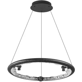 Подвесной светильник Odeon Light Cayon 7001/44L черный ice crack/акрил/хрусталь с ПДУ IP20 LED 44W 1309Лм 3000/3800/4800K