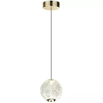 Подвесной светильник Odeon Light Crystal 5008/5LA золотой/металл/акрил LED 5W 4000K 390лм в форме шара
