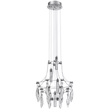 Подвесной светильник Odeon Light Flamenco 6699/25WL металл/хрусталь металл/нерж сталь LED 35W 4000K 220V с подвесками