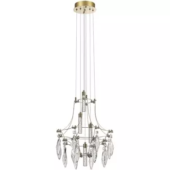 Подвесной светильник Odeon Light Flamenco 7000/35L металл/хрусталь/нерж сталь IP20 LED 35W 4000K 220V с подвесками