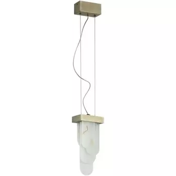 Подвесной светильник Odeon Light Foros 5437/12L бронзовый брашинг"/металл/смола под алебастр/акрил LED 12W 3000K"