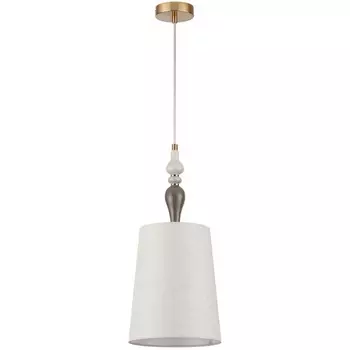 Подвесной светильник Odeon Light Homi 5040/1A античн.бронза/беж.абажур/металл/керамика E27 1*60W