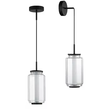 Подвесной светильник Odeon Light Jam 5409/11L черный/прозрачный/металл/стекло/акрил LED 11W 3000K 720Лм