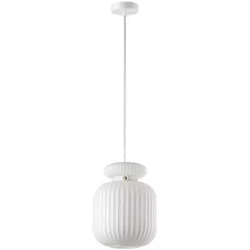 Подвесной светильник Odeon Light Jugi 5042/1C PENDANT белый/белый/металл/стекло/эко.кожа E27 1*60W