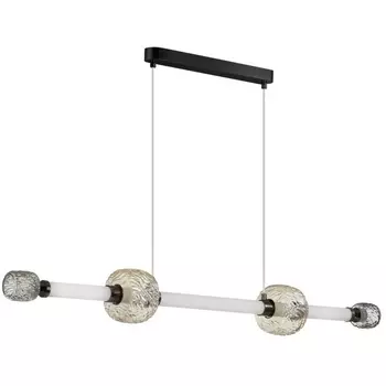 Подвесной светильник Odeon Light Kliff 5427/40L черный хром/белый/дымчатый/коньячный/металл/стекло/акрил LED 40W 3000K