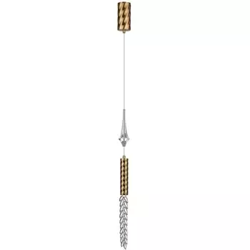 Подвесной светильник Odeon Light Kolos 5449/4L сатинированн.латунь/прозрачн./металл/стекло LED 4W 3000K