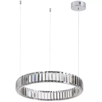 Подвесной светильник Odeon Light Vekia 4930/30L хром/прозрачный металл/хрусталь LED 30W VEKIA кольцо