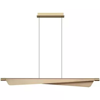 Подвесной светодиодный светильник Odeon Light Linea 7017/24LB c сенсорн. выкл (диммер яркости) металл/акрил латунь брашинг IP20 24W CRI 90 3000K 220V
