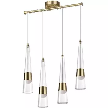 Подвесной светильник Odeon Light Lump 5043/42L глянц.золото/прозрачный/металл/стекло LED 42W 3000K 4167Лм