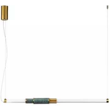 Подвесной светильник Odeon Light Marmi 4360/14L MIDCENT изумрудный мрамор/антич.бронза/металл/акрил (ВЕРТ. И ГОРИЗОНТ) IP20 LED 14W 3000K 220V