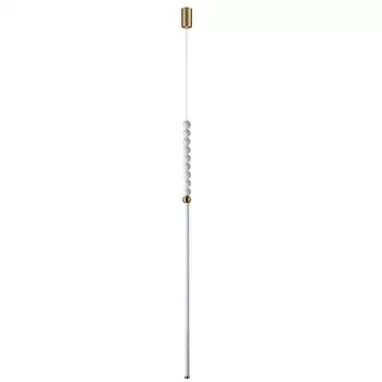 Подвесной светильник Odeon Light Monella 6639/12L металл/античная бронза/белые бусы из акрила LED 12W