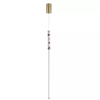 Подвесной светильник Odeon Light Monella 6640/12L бронзов/белый/металл/акрил/агат LED 12W 3500K 220V