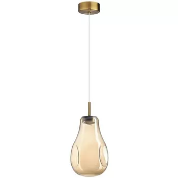 Подвесной светильник Odeon Light Nave 5098/4L античн.бронза/янтарный/металл/стекло LED 4W 4000K