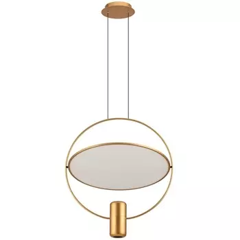 Подвесной светильник Odeon Light Orbite 7028/2L золото/белый матовый/ металл/акрил золото поворотный на 150 LED GU10 2*7W