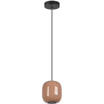 Подвесной светильник Odeon Light Ovali 5053/1G PENDANT черный/св.терракотовый/металл GU10 LED 4W
