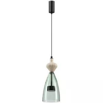 Каскадный подвесной светильник Odeon Light Palleta 5046/12LC черный/зеленый/металл/стекло/керамика LED 12W 4000К 1400Лм