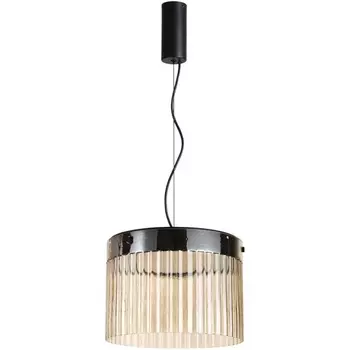 Каскадный подвесной светильник Odeon Light Pillari 5047/24L черный/светл.янтарный/металл/стекло LED 24W 4000К 2715Лм