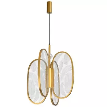 Подвесной светильник Odeon Light Piuma 6664/38L античн бронза/металл/акрил IP20 LED 38W 2500Лм 3000K