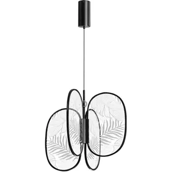 Подвесной светильник Odeon Light Piuma 6665/53L брашир. черный/металл/акрил IP20 LED 54W 2650Лм 3000K