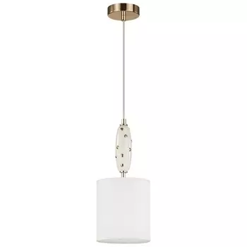 Подвесной светильник Odeon Light Pollen 5423/1 золотой/молочный/белый/металл/керамика/ткань E14 1*40W