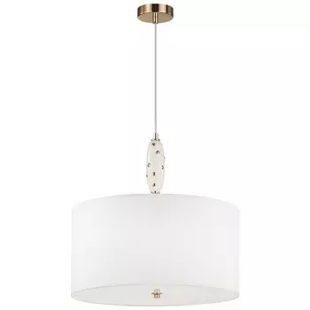 Подвесной светильник Odeon Light Pollen 5423/5 золотой/молочный/белый/металл/керамика/ткань E14 5*40W