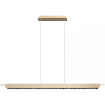 Подвесной линейный светодиодный светильник с диммером Odeon Light Punto 7018/40LA c сенсорн. включением цв. тем-ры 2700-4000-5500K металл/акрил под латунь брашинг IP20 40W 220V