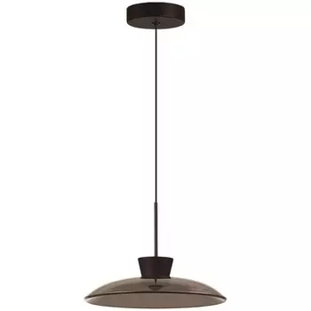 Подвесной светильник Odeon Light Saucer 5055/9L черный/дымчатый/металл/стекло LED 9W 3000К