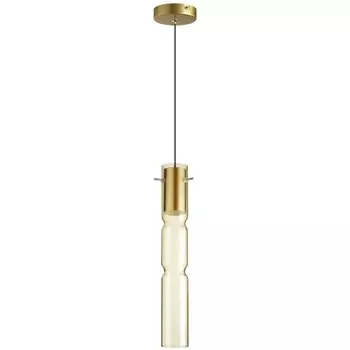 Подвесной светильник Odeon Light Scrow 5059/5LA PENDANT золотой/янтарный/металл/стекло LED 5W 3000K