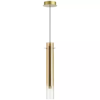 Подвесной светильник Odeon Light Shiny 5061/5LB PENDANT золотой/янтарный/металл/стекло LED 4W 3000K