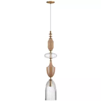 Подвесной светильник Odeon Light Terra 5414/1 античная бронза/терракот/беж/стекло/керамика E14 1*40W